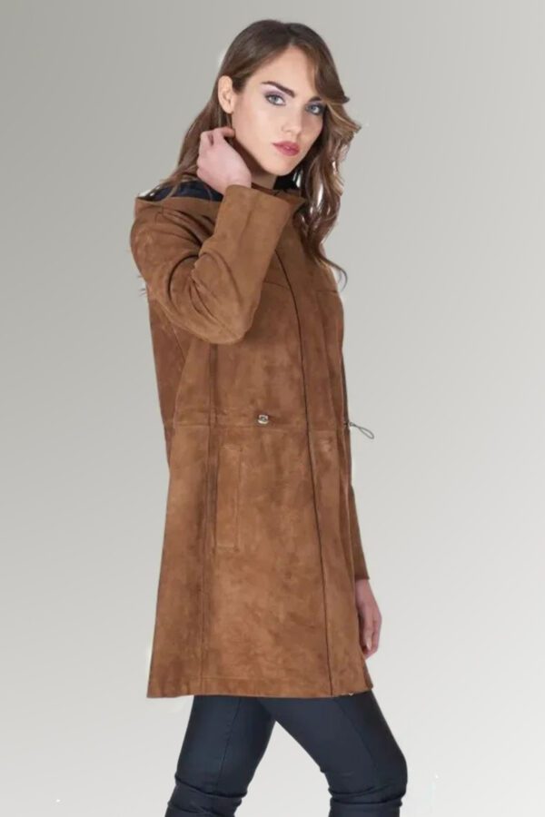 Lindsay Winslet Women's Brown Hooded Coat