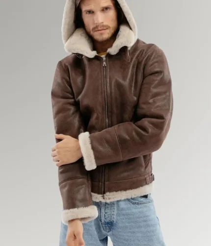 Castillo-RAF-Aviator-B3-Flight-Bomber-hooded-leather-Jacket