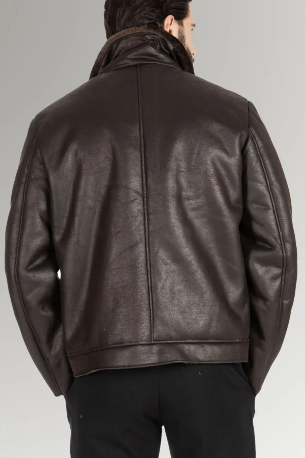 Chapman B3 Bomber Military Shearling Classic Leather Jacket