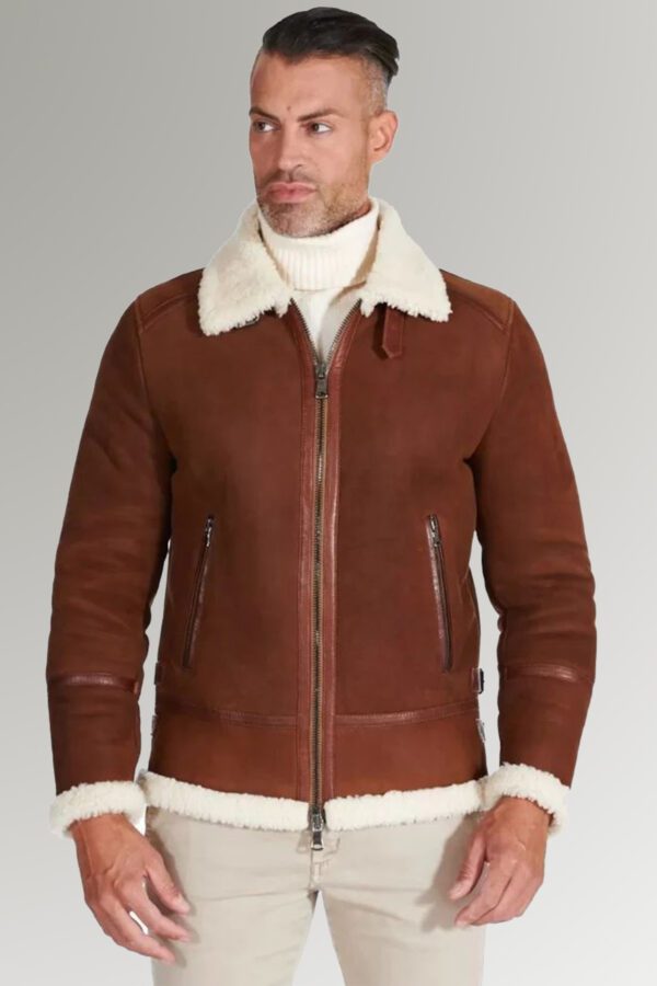 Bennett Men's Brown Shearling Leather Jacket
