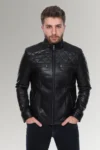 Gordon Men's Lightweight Quilted  Bomber Leather Jacket