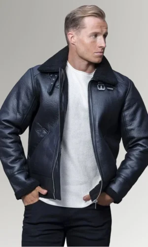 Hernandez Axel Men's B3 Bomber Shearling Leather Jacket