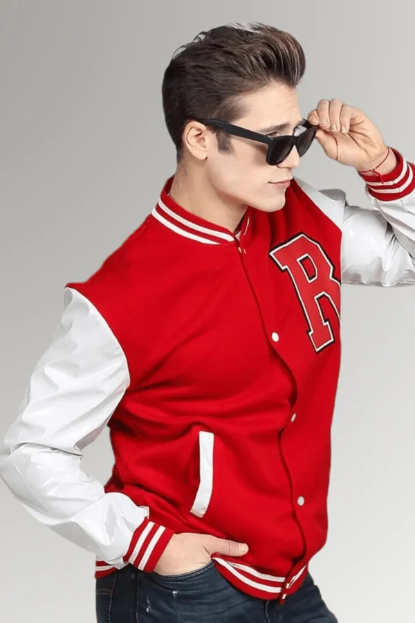 Sullivan Men's Red & White Varsity Casual Jacket