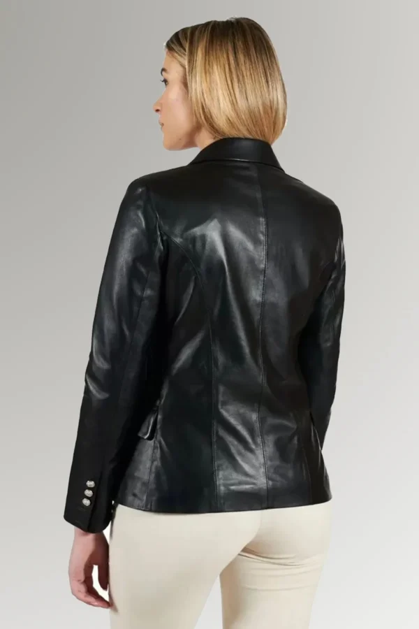 Watson Women's Double-breasted Leather Coat