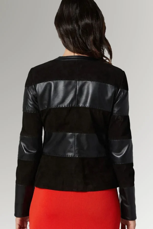 Angel Lang Women's Black Suede Leather Jacket