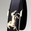 Jimmy J. Designer Belts for Men Leather Leisure Metal Horse Strap Belt