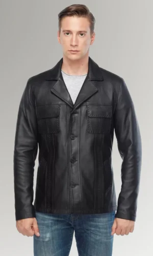 Lawrence Black Full-Grain Blazer stylish Leather Jacket