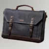 Luis L. Messer Men's Waxed Leather Vintage Messenger Bag