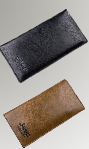 Saxon Men's Soiled Color Long Clutch Bag Business Card Holder Leather Wallet
