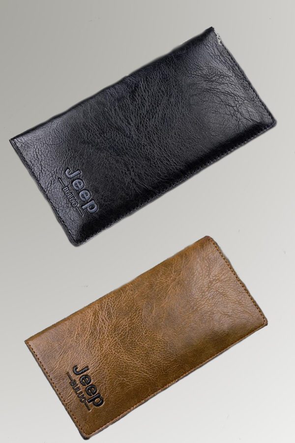Saxon Men's Soiled Color Long Clutch Bag Business Card Holder Leather Wallet