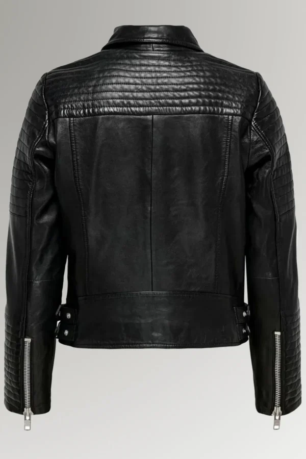 Stella Women's Black Moto Racer Leather Jacket