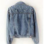 Women's Blue Distressed Trucker Jacket