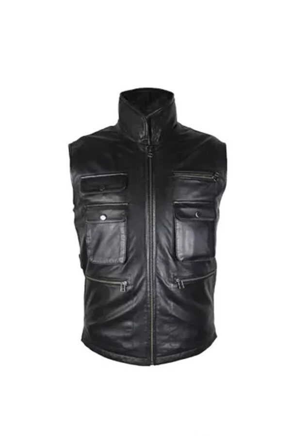 Brian Rodgers Black Leather Vest
