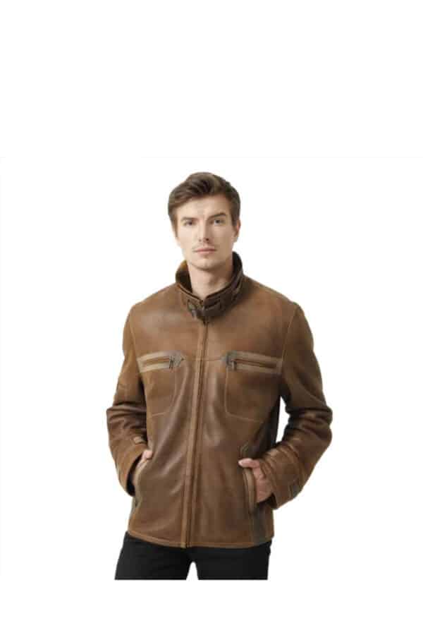 Charlie Freeman Brown Leather Jacket