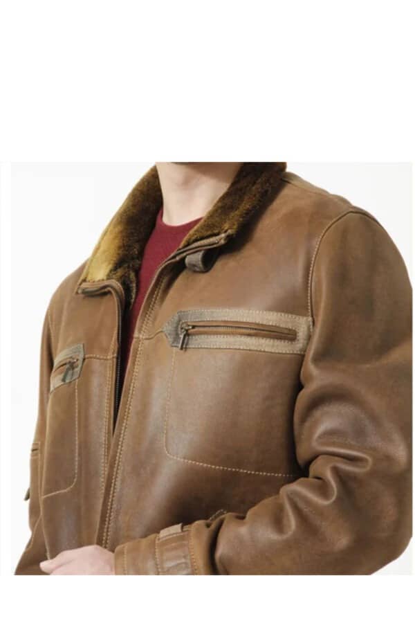 Charlie Freeman Brown Leather Jacket