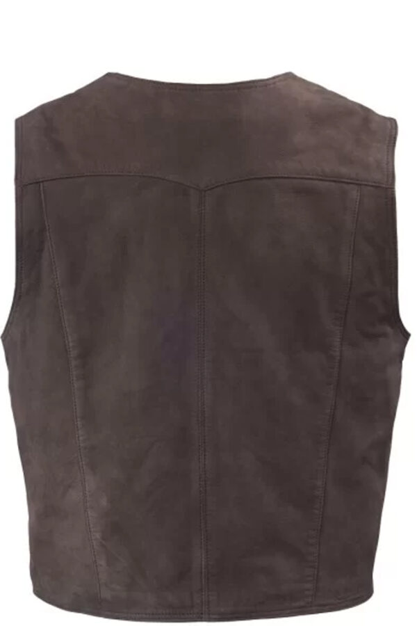 Don Wheeler Brown Motorcycle Leather Vest