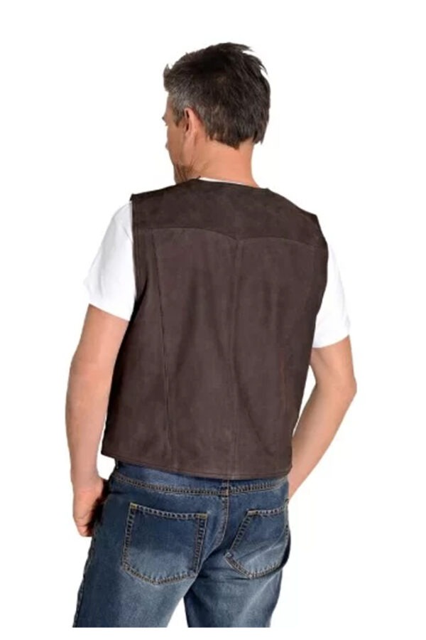 Don Wheeler Brown Motorcycle Leather Vest