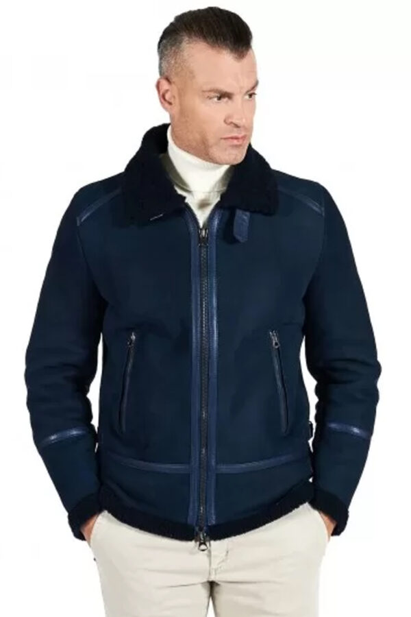 Ed Crawford Men's Sheepskin Leather Jacket
