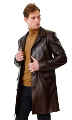 Horace Shaw Genuine Brown Leather Coat