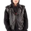 Marshall Tate Black Genuine Leather Vest Coat